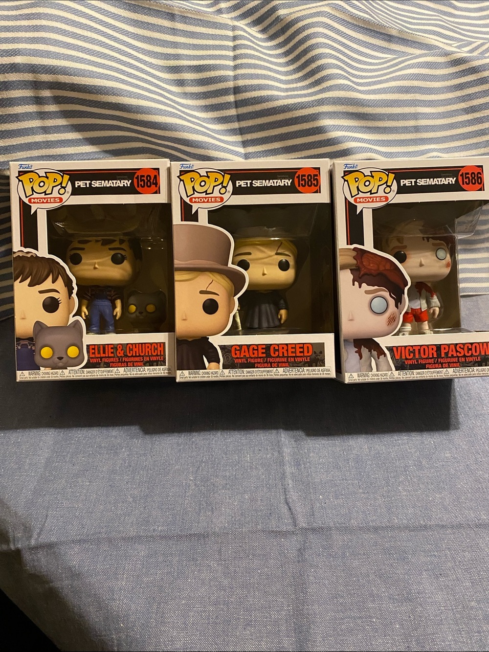Funko Pop! Pet Sematary Set - White, Black, Orange, Yellow, Red, All Three